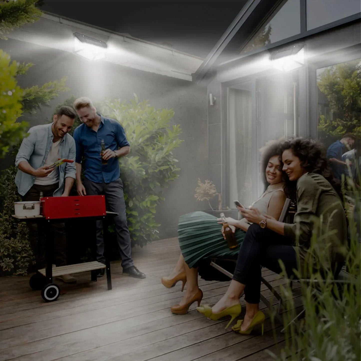 Multifunctional Outdoor Solar Powered LED Spotlight with Motion Sensor