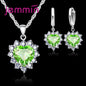 925 Silver with Stamped Heart Pendant Hoop Earrings