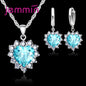 925 Silver with Stamped Heart Pendant Hoop Earrings