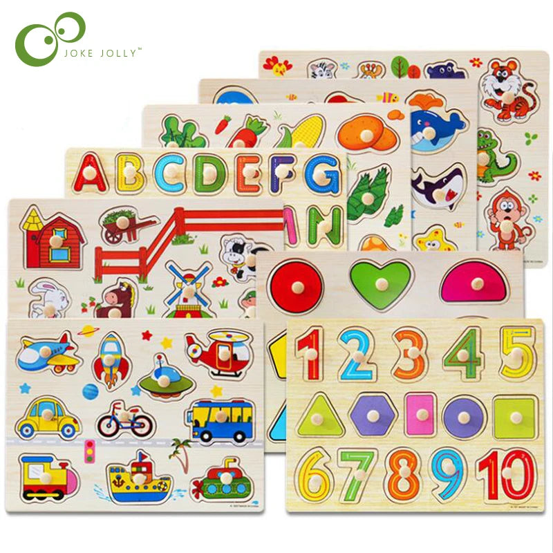 Early Education Easy Grasp Wooden Puzzles