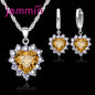 925 Silver with Stamped Heart Pendant Hoop Earrings