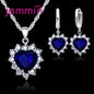 925 Silver with Stamped Heart Pendant Hoop Earrings