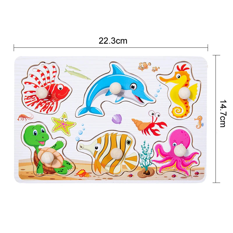 Early Education Easy Grasp Wooden Puzzles