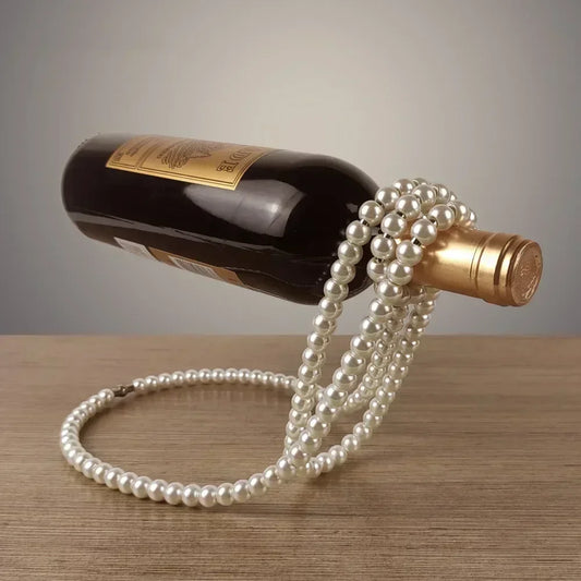 Creative Pearl Necklace Wine Rack