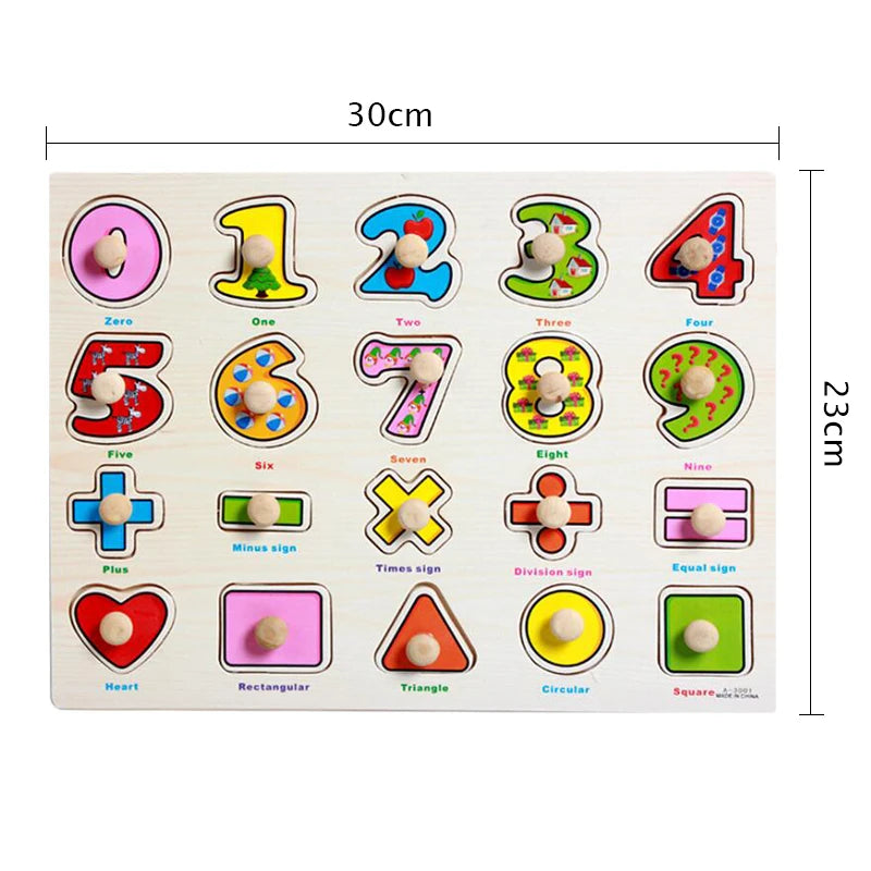 Early Education Easy Grasp Wooden Puzzles