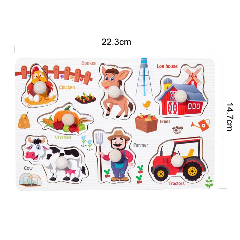 Early Education Easy Grasp Wooden Puzzles
