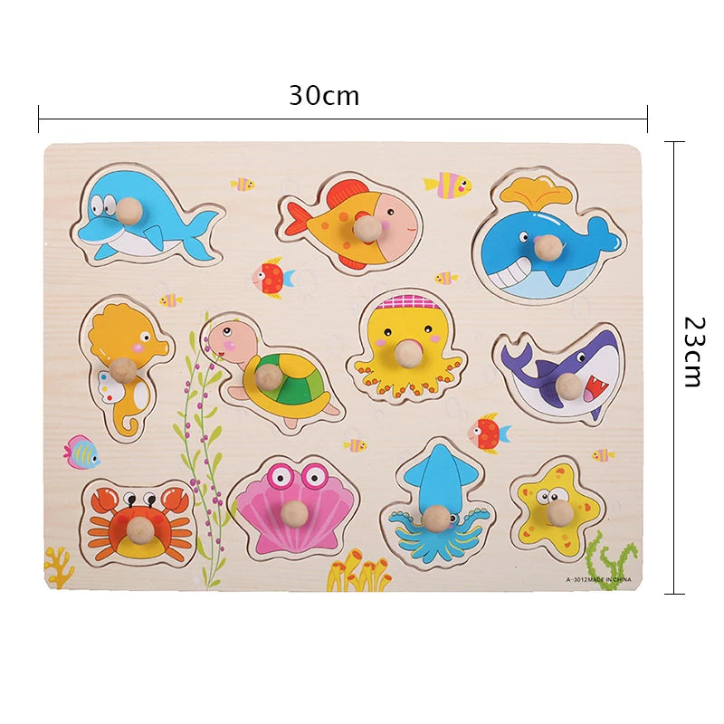 Early Education Easy Grasp Wooden Puzzles