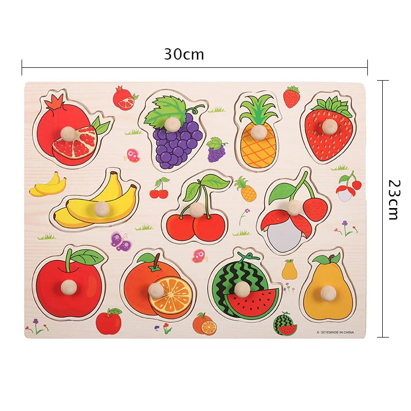 Early Education Easy Grasp Wooden Puzzles